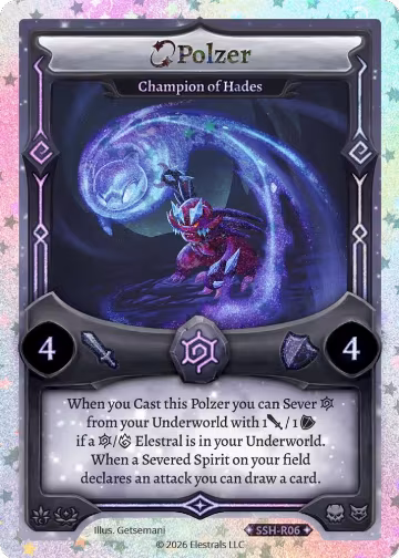 Polzer - Champion of Hades (Stellar) (SSH-R06), Divine Champions: Snowshade — Elestrals card price