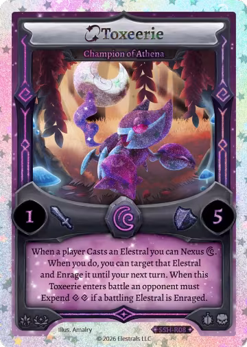 Toxeerie - Champion of Athena (Stellar) (SSH-R08), Divine Champions: Snowshade — Elestrals card price