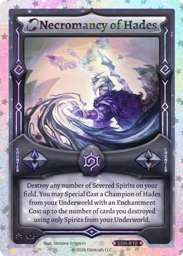 Necromancy of Hades (Stellar) (SSH-R10), Divine Champions: Snowshade — Elestrals card price