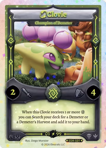 Clovie - Champion of Demeter (Serialized) (SSH-S01), Divine Champions: Snowshade — Elestrals card price
