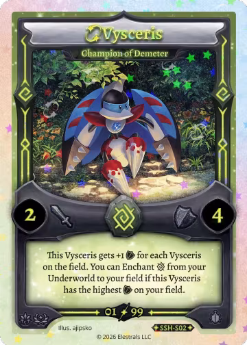Vysceris - Champion of Demeter (Serialized) (SSH-S02), Divine Champions: Snowshade — Elestrals card price
