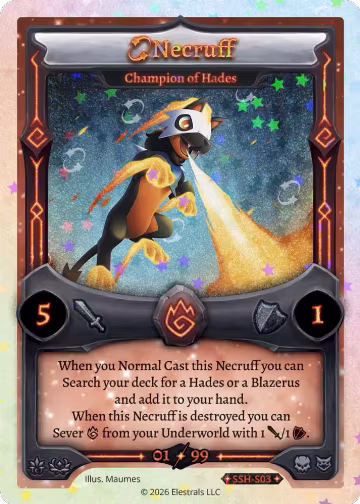Necruff - Champion of Hades (Serialized) (SSH-S03), Divine Champions: Snowshade — Elestrals card price