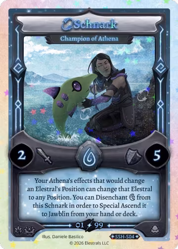 Schnark - Champion of Athena (Serialized) (SSH-S04), Divine Champions: Snowshade — Elestrals card price