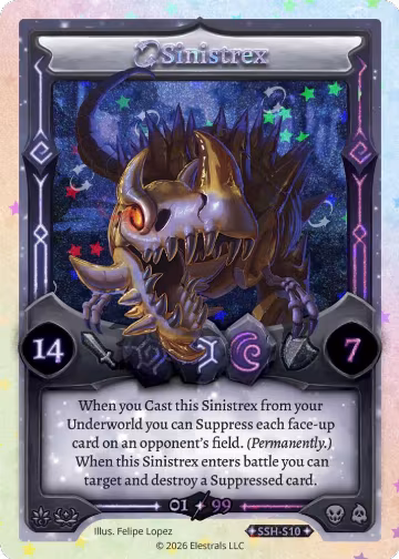Sinistrex (Serialized) (SSH-S10), Divine Champions: Snowshade — Elestrals card price