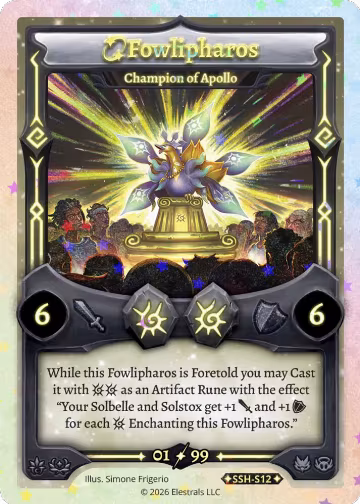 Fowlipharos - Champion of Apollo (Serialized) (SSH-S12), Divine Champions: Snowshade — Elestrals card price
