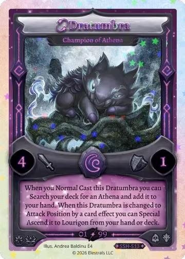 Dratumbra - Champion of Athena (Serialized) (SSH-S13), Divine Champions: Snowshade — Elestrals card price