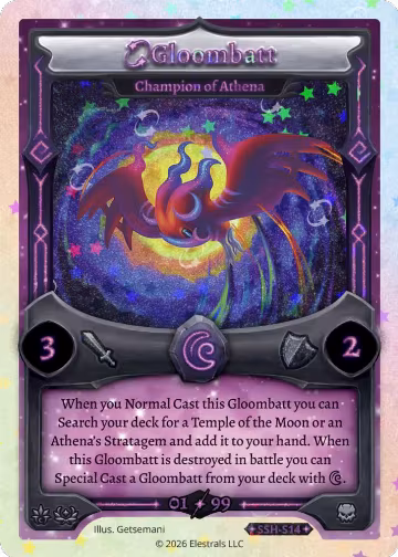 Gloombatt - Champion of Athena (Serialized) (SSH-S14), Divine Champions: Snowshade — Elestrals card price