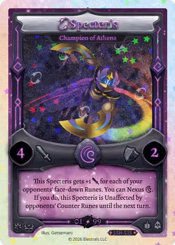 Specteris - Champion of Athena (Serialized) (SSH-S15), Divine Champions: Snowshade — Elestrals card price