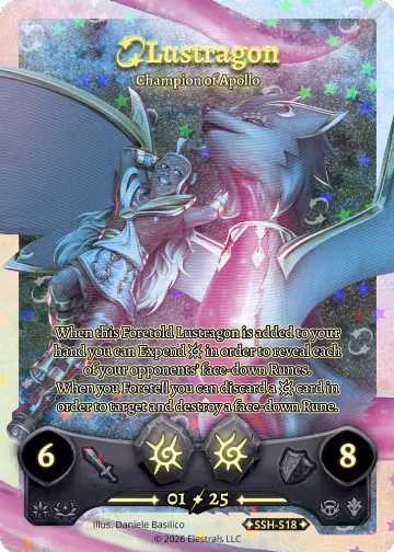 Lustragon - Champion of Apollo (Serialized) (SSH-S18), Divine Champions: Snowshade — Elestrals card price