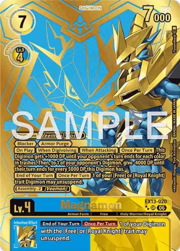 Magnamon (Rare Pull) (EX13-020 SR), Chivalrous XIII — Digimon card price
