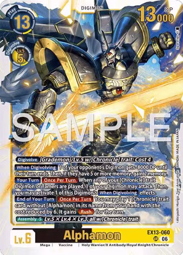 Alphamon (EX13-060 UR), Chivalrous XIII — Digimon card price