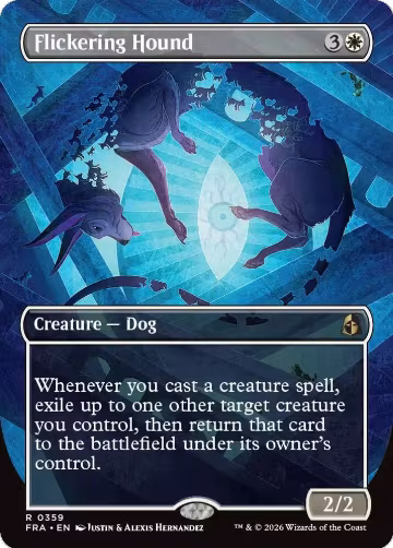 Flickering Hound (Borderless) (359), Reality Fracture — Magic card price