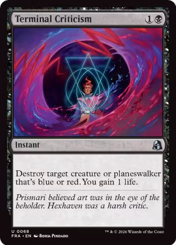Terminal Criticism (68), Reality Fracture — Magic card price