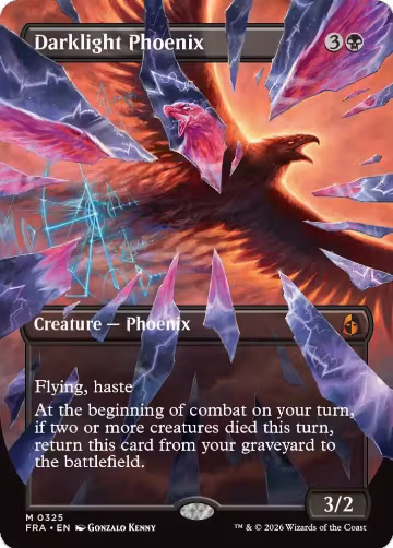Darklight Phoenix (Borderless) (0325) (325), Reality Fracture — Magic card price