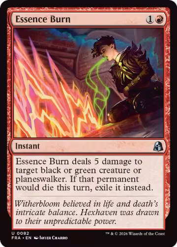 Essence Burn (82), Reality Fracture — Magic card price