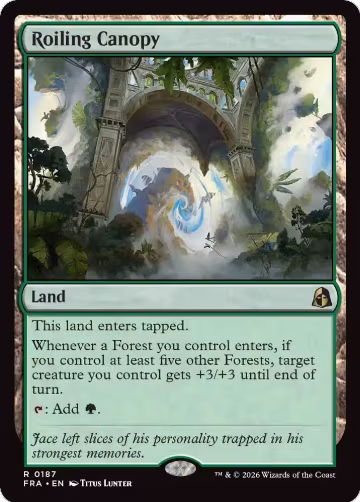 Roiling Canopy (187), Reality Fracture — Magic card price