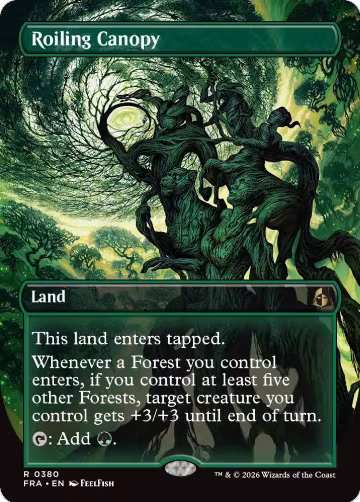 Roiling Canopy (Borderless) (380), Reality Fracture — Magic card price