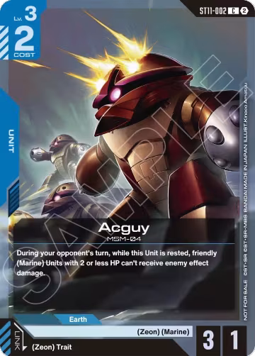Acguy (ST11-ST14 Release Event) (ST11-002), Gundam Promotional Cards — Gundam card price