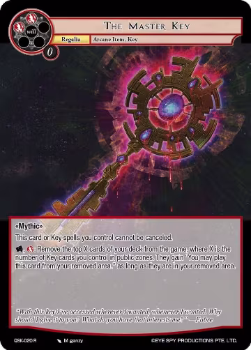 The Master Key (QSK-020 R), The Quest of the Seven Keys — Force of Will card price