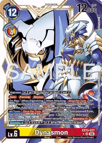 Dynasmon (Alternate Art) (EX13-037 SR), Chivalrous XIII — Digimon card price