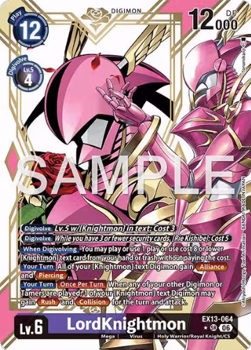 LordKnightmon (Alternate Art) (EX13-064 SR), Chivalrous XIII — Digimon card price