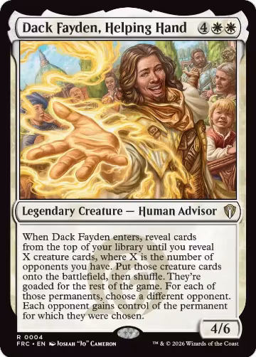 Dack Fayden, Helping Hand (4), Commander: Reality Fracture — Magic card price