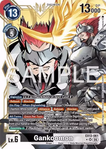 Gankoomon (Alternate Art) (EX13-061 SR), Chivalrous XIII — Digimon card price