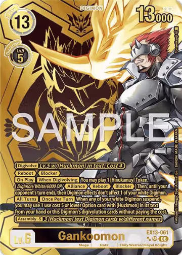 Gankoomon (Rare Pull) (EX13-061 SR), Chivalrous XIII — Digimon card price