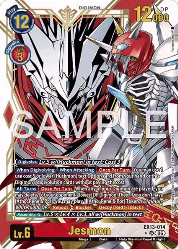 Jesmon (Alternate Art) (EX13-014 UR), Chivalrous XIII — Digimon card price