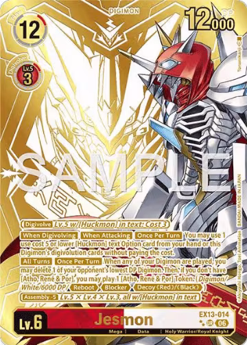 Jesmon (Rare Pull) (EX13-014 UR), Chivalrous XIII — Digimon card price