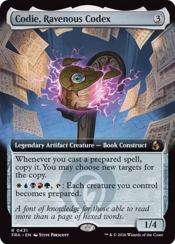 Codie, Ravenous Codex (Extended Art) (431), Reality Fracture — Magic card price