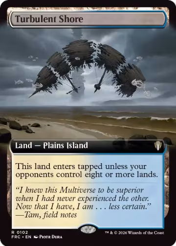 Turbulent Shore (Extended Art) (102), Commander: Reality Fracture — Magic card price