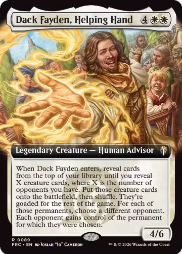 Dack Fayden, Helping Hand (Extended Art) (89), Commander: Reality Fracture — Magic card price