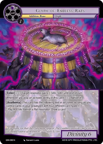 Glyph of Endless Rats (QSK-060 N), The Quest of the Seven Keys — Force of Will card price