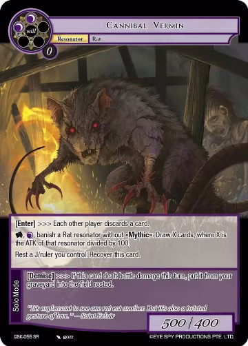 Cannibal Vermin (QSK-055 SR), The Quest of the Seven Keys — Force of Will card price