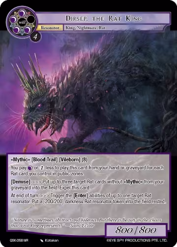 Dirsep, the Rat King (QSK-058 MR), The Quest of the Seven Keys — Force of Will card price