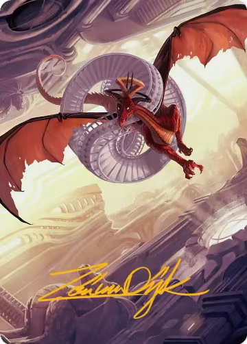 Draconic Visitor Art Card (Gold-Stamped Signature) (49), Art Series: Reality Fracture — Magic card price