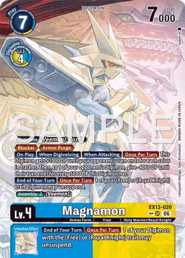 Magnamon (SP) (EX13-020 SR), Chivalrous XIII — Digimon card price