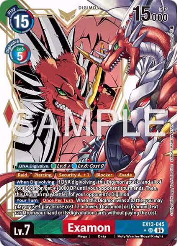 Examon (Alternate Art) (EX13-045 SR), Chivalrous XIII — Digimon card price