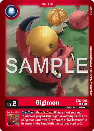Gigimon (Limited Foil) (EX13-001 U), Chivalrous XIII — Digimon card price