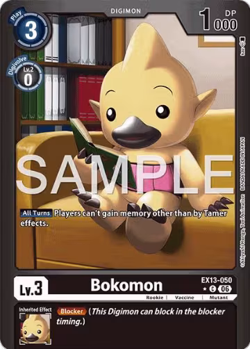 Bokomon (Limited Foil) (EX13-050 C), Chivalrous XIII — Digimon card price