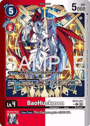 BaoHuckmon (Limited Foil) (EX13-011 C), Chivalrous XIII — Digimon card price
