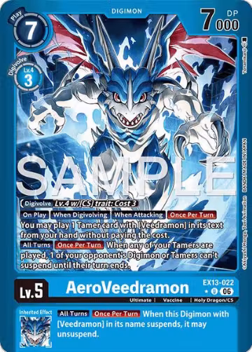 AeroVeedramon (Limited Foil) (EX13-022 U), Chivalrous XIII — Digimon card price