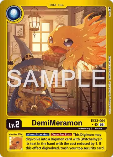 DemiMeramon (Limited Foil) (EX13-004 U), Chivalrous XIII — Digimon card price