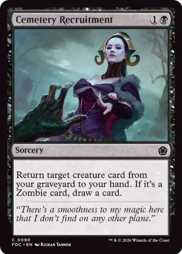Cemetery Recruitment (90), Commander: Foundations — Magic card price