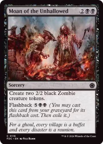 Moan of the Unhallowed (116), Commander: Foundations — Magic card price