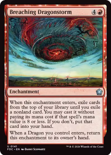 Breaching Dragonstorm (141), Commander: Foundations — Magic card price