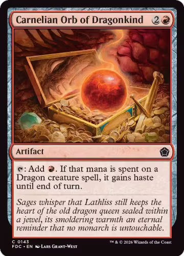 Carnelian Orb of Dragonkind (143), Commander: Foundations — Magic card price