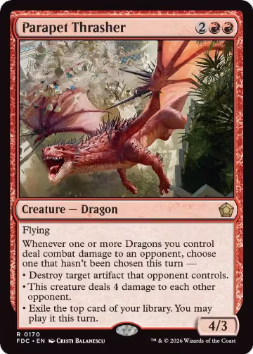 Parapet Thrasher (170), Commander: Foundations — Magic card price
