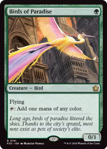Birds of Paradise (191), Commander: Foundations — Magic card price